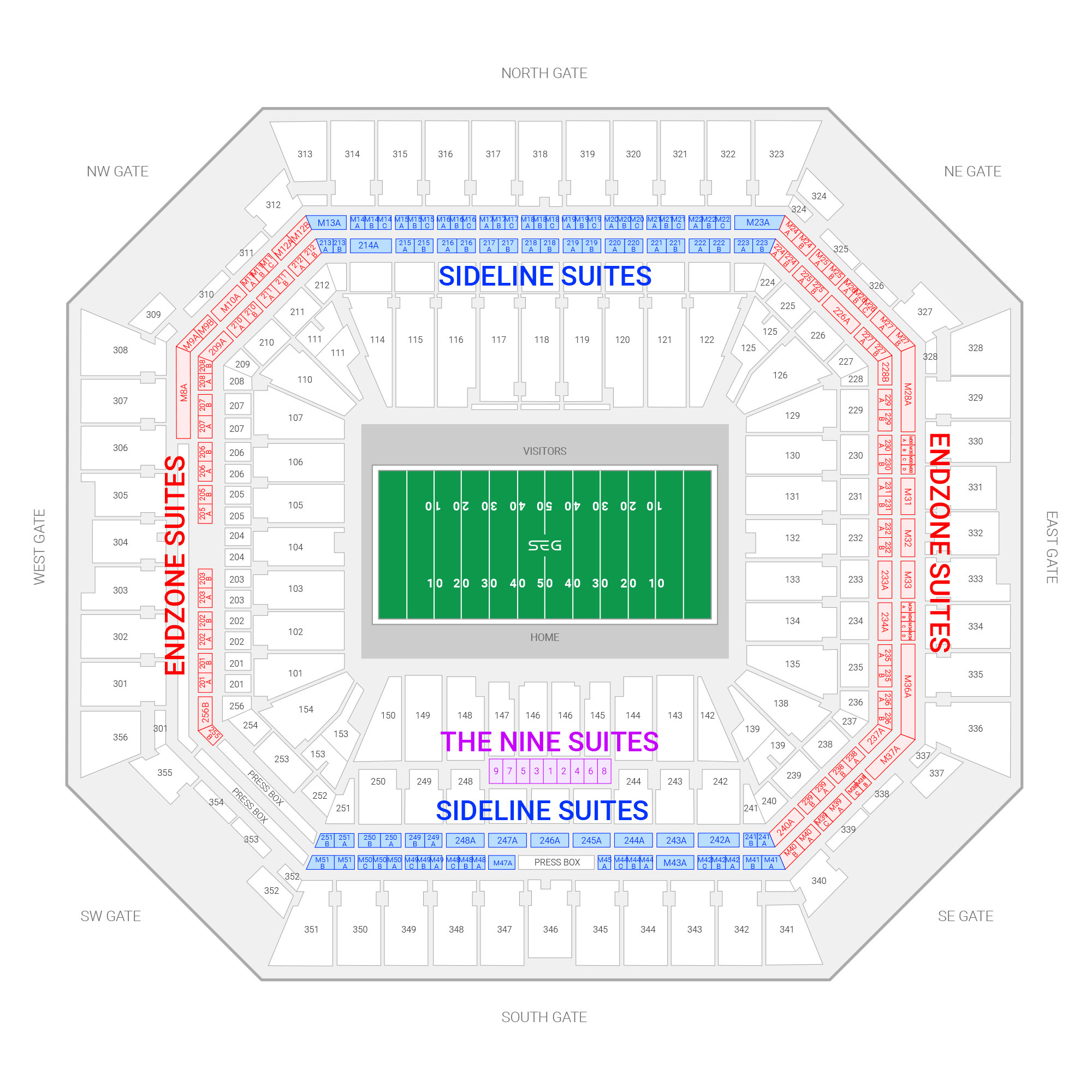 Hard Rock Stadium / 2026 College Football Playoff National Championship Suite Map and Seating Chart